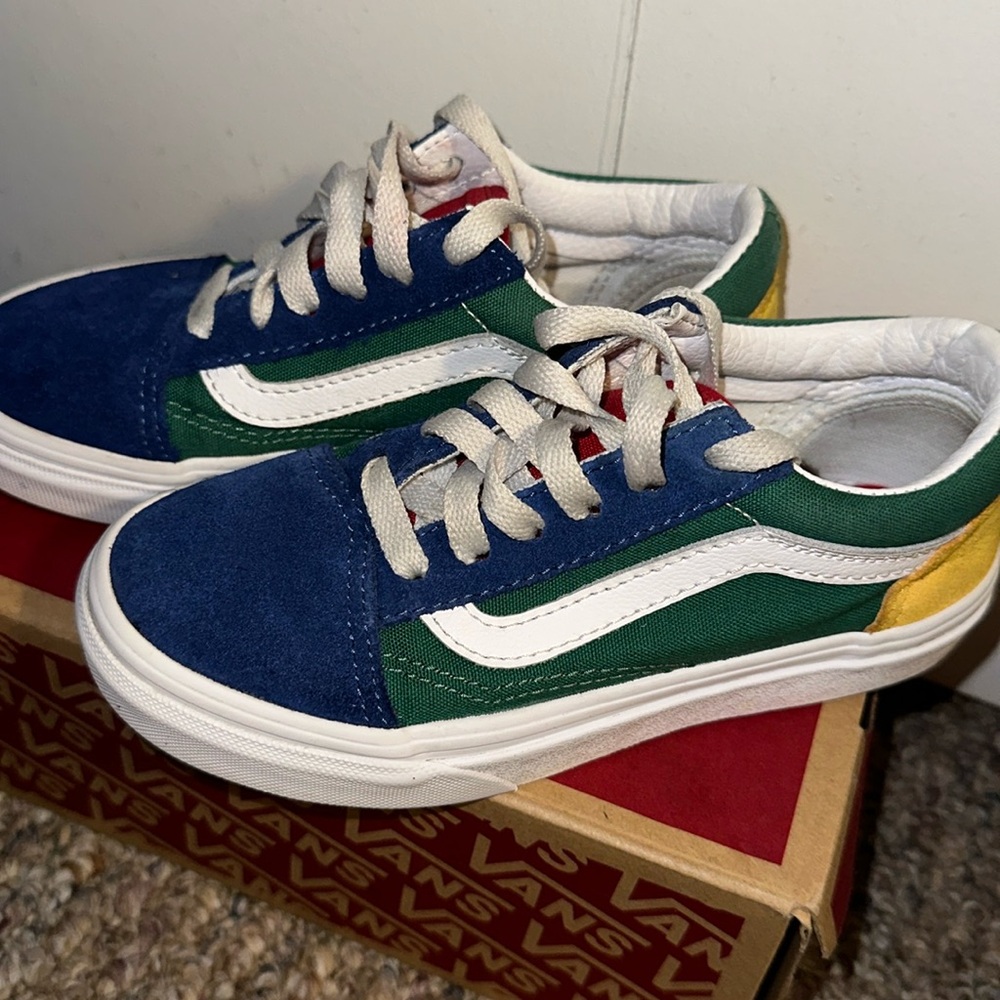 Vans colorful slip ons
